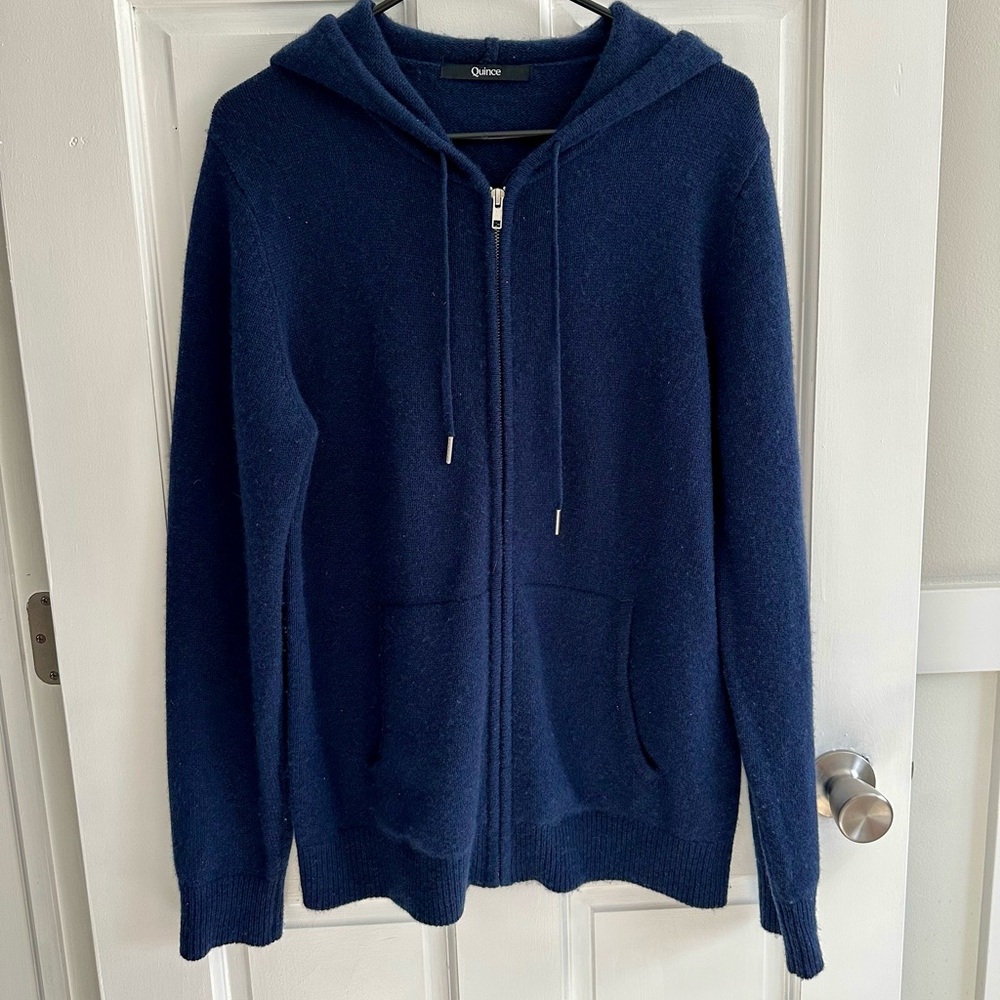 Quince men’s Mongolian Cashmere Full-Zip Hoodie, sz M - Picture 5 of 12